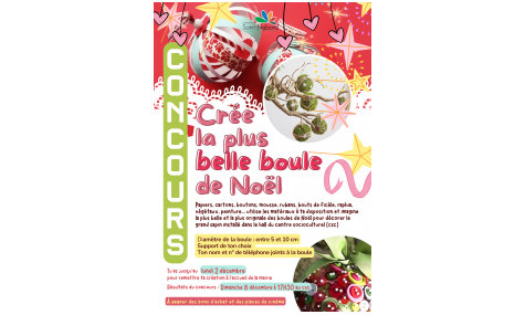 Concours de la plus belle boule de Noël